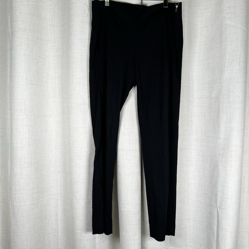 NEW! Theory Tixo Classic Dress Pants Black Huntington Fabric Women's 8 Side‎ Zip